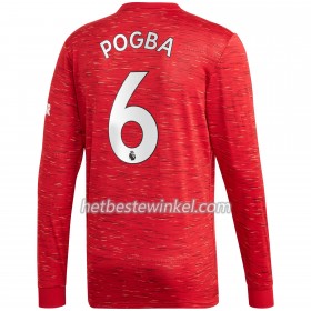 Manchester United Paul Pogba 6 Voetbalshirts Thuis 2020/21 - LS